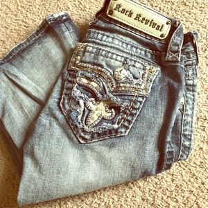 Rock Revival Betty Bootcut Distressed Jeans